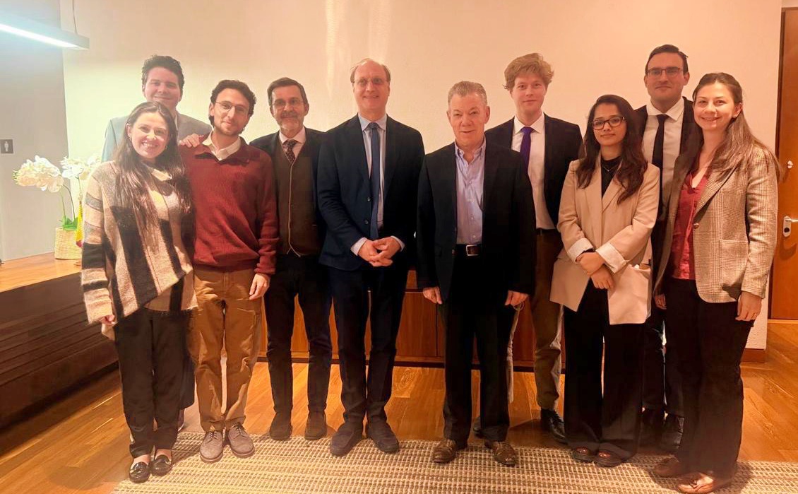 With former President Juan Manuel Santos in Bogota, Colombia 2026